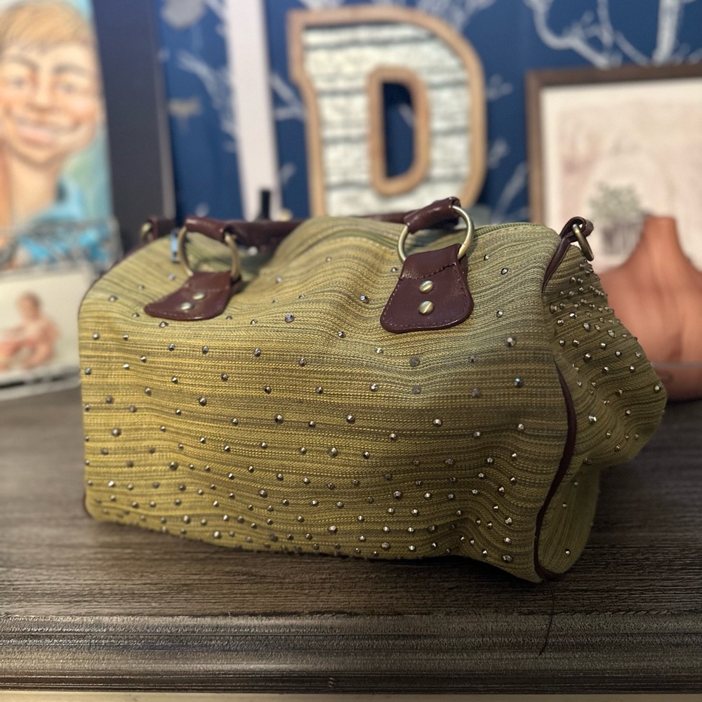 Army Green Studded Handbag